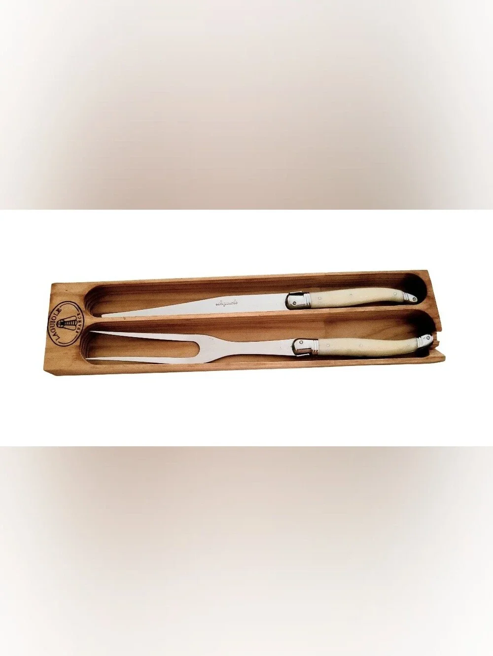 Laguiole Carving Set in Wood Box - Made in France